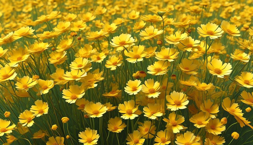 bright yellow coreopsis flowers