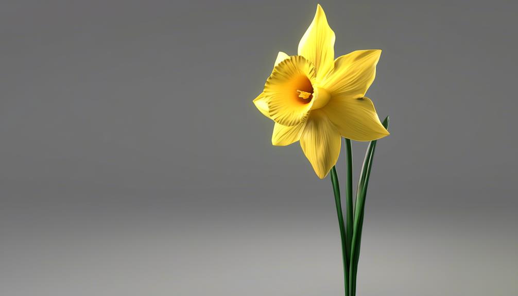 symbolic daffodil trumpet brings renewal